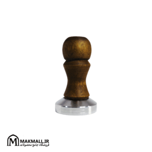 تمپر دسته چوبی سایز 51 میلی‌متر | Makmall Wooden Coffee Tamper 51mm Stainless Steel Handle