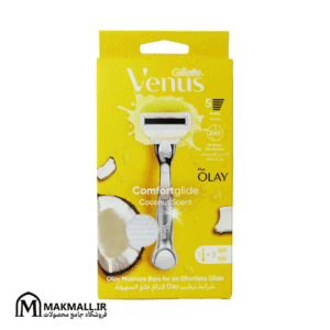 تیغ زنانه ژیلت ونوس 5 لب کامفورت گلاید با عطر نارگیل | Gillette Venus ComfortGlide 5-Blade Coconut Plus Olay Women’s Razor
