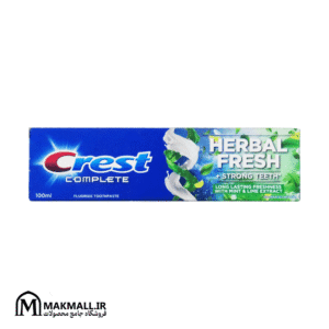 خمیر دندان کرست کامپلیت هربال فرش با عصاره نعنا و لیمو | Crest Complete Herbal Fresh Strong Teeth Fluoride Toothpaste 100ml