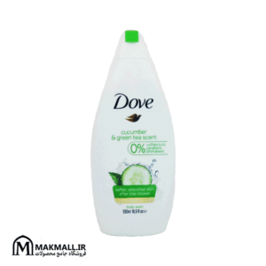 شامپو بدن داو خیار و چای سبز , نرم کننده و مرطوب کننده 500 میل | Dove Body Wash Cucumber Green Tea