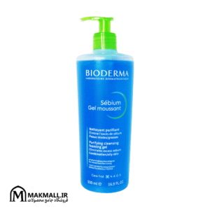 ژل شستشوی صورت بایودرما سبیوم 500 میلی‌لیتر | Bioderma Sebium Gel Moussant Purifying Cleansing Gel