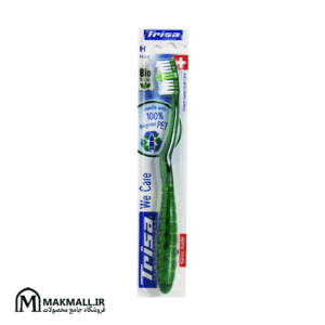 مسواک تریزا سخت وی کر با الیاف بایو و دسته 100٪ PET بازیافتی | Trisa We Care Hard Bio Bristles Toothbrush 100% Recycled PET Handle