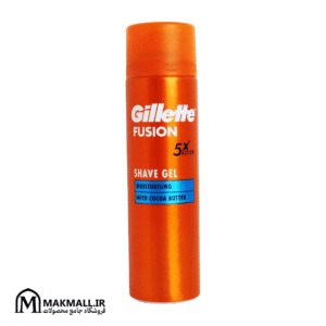 ژل اصلاح ژیلت فیوژن آبرسان کره کاکائو 200 میل | Gillette Fusion Moisturising Shave Gel with Cocoa Butter 200ml