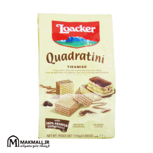 ویفر لوکر تیرامیسو کوادراتینی 110 گرم | Loacker Quadratini Tiramisu Wafer 110g