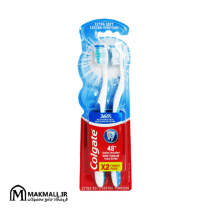 مسواک کلگیت ۳۶۰ اکسترا سافت دوتایی پرو ریلیف | Colgate 360° Sensitive Pro-Relief Extra Soft Toothbrush (X2 Family Pack)