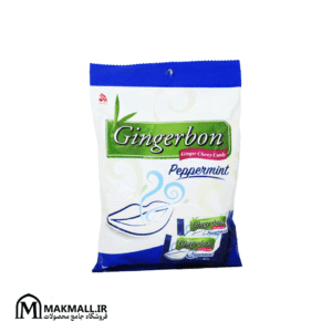 آبنبات نرم زنجبیلی جینجربون پپرمینت 125 گرمی | Gingerbon Ginger Chewy Candy Peppermint 125g
