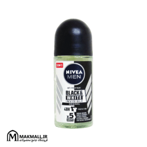 مام رول ضدتعریق مردانه نیوا بلک اند وایت اینویزیبل ۵ کاره ۴۸ ساعته | NIVEA MEN Black & White Invisible Original 5x Anti-Perspirant 50ml