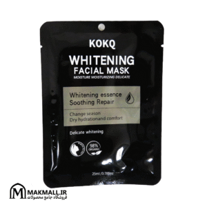 ماسک ورقه‌ای روشن‌کننده، آبرسان و ترمیم‌کننده کوکیو | KOKQ Whitening Facial Mask