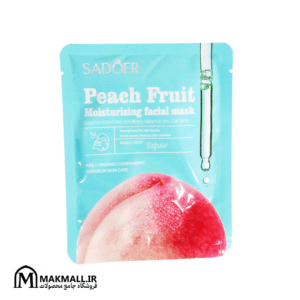 ماسک ورقه‌ای مرطوب‌کننده و ترمیم‌کننده عصاره هلو سادور | Sadoer Peach Fruit Moisturizing Facial Mask