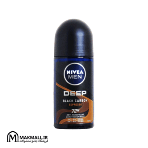 مام رول ضدتعریق مردانه نیوا Deep Black Carbon Espresso ۷۲ ساعته ۵۰ میل | NIVEA Men Deep Black Carbon Espresso 72h Anti-Perspirant Roll-On 50ml