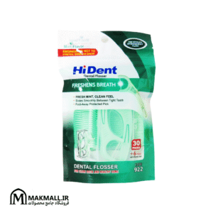 نخ دندان میله‌ای های دنت با طعم نعنای تازه 30+6 عددی | Hi Dent Dental Flosser Mint Flavor 30+6 Picks