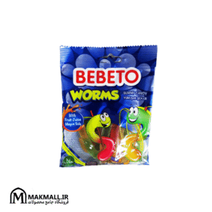 پاستیل ببتو کرمی چندطعم 70 گرمی | Bebeto Worms Jelly Gum 70g