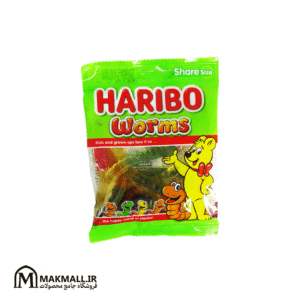پاستیل هاریبو کرمی میوه‌ای 80 گرم | Haribo Gummy Worms 80g