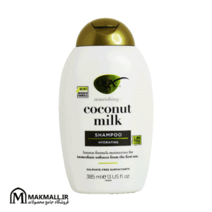 شامپو شیر نارگیل او جی ایکس فاقد سولفات 385 میل | OGX Nourishing Coconut Milk Sulfate-Free Shampoo 385ml