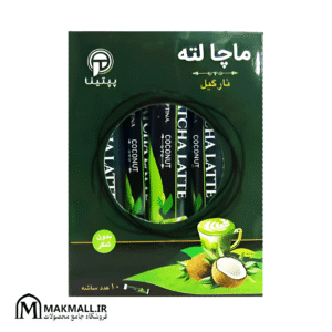 ماچا لته نارگیل بدون شکر پپتینا 10 عددی ساشه‌ای | Peptina Coconut Matcha Latte Sugar-Free 10 Sachets