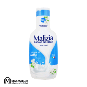 شامپو بدن مالزیا رایحه کرم شیر 1000 میل | Malizia Bath Foam Milk Cream 1000ml