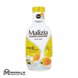 شامپو بدن مالزیا عسل و زنجبیل 1000 میل | Malizia Bath Foam Honey & Ginger 1000ml