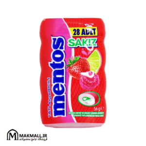 آدامس منتوس میوه قرمز بدون قند 28 عددی 56 گرم | Mentos Red Fruits & Lime Sugar-Free Gum 28 Pieces 56g
