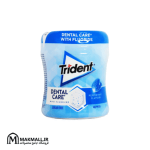 آدامس تریدنت دنتال کر نعناع فلفلی بدون قند 68 گرمی | Trident Dental Care Peppermint Sugar-Free Gum 68g