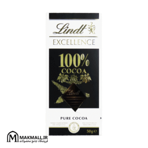 شکلات تلخ 100 درصد لینت اکسلنس 50 گرم | Lindt Excellence 100% Cocoa 50g