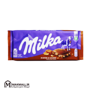 شکلات شیری میلکا بادام زمینی و کارامل 90 گرم | Milka Peanut Crispy Caramel Chocolate 90g