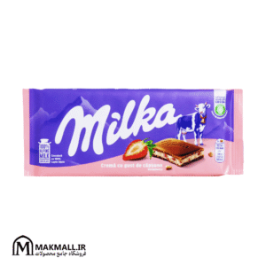 شکلات شیری میلکا با کرم توتفرنگی 100 گرم | Milka Strawberry Cream Alpine Milk Chocolate 100g