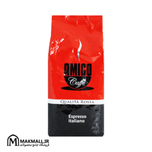 قهوه امیکو قرمز روسا 1000 گرم | AMICO Caffè Qualità Rossa Espresso Italiano Medium Roast