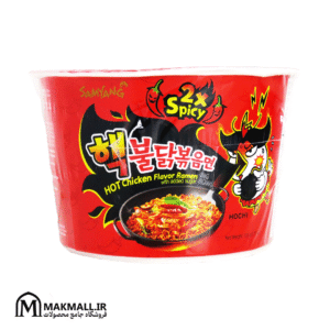 نودل سامیانگ بولداک با تندی دو برابر وزن 105 گرم | Samyang Hot Chicken 2X Spicy Ramen Big Bowl 105g