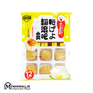 موچی ژاپنی طعم زرده تخم‌مرغ 180 گرم 12 عددی | Japanese Egg Yolk Mochi 180g 12pcs Super Flavor